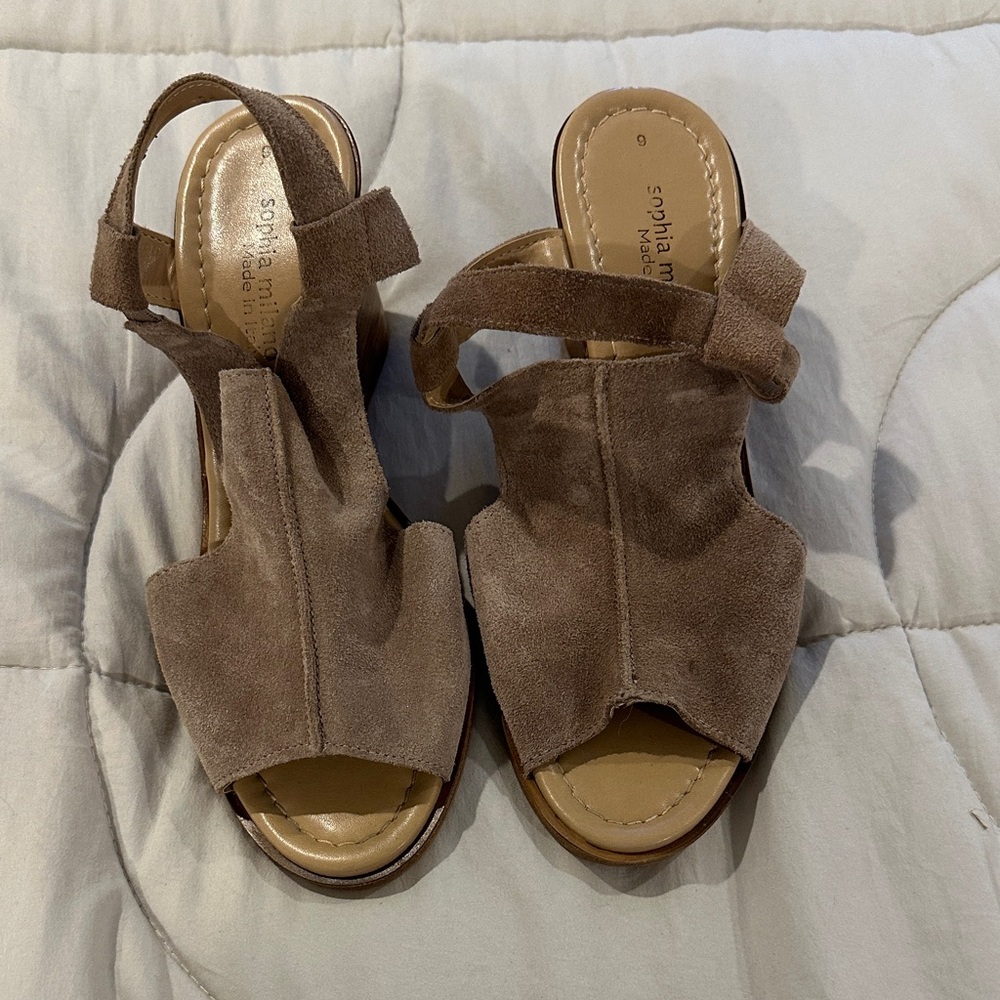 Sam Edelman Women's Tan Suede Sandals